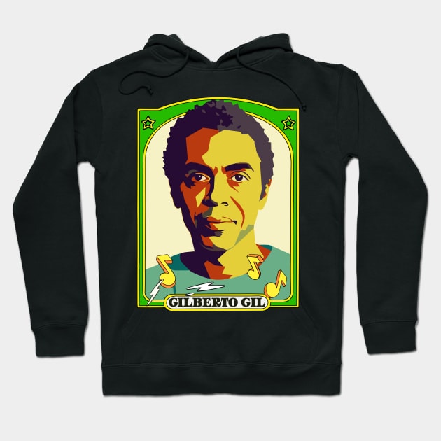 Gilberto Gil = Retro Original Fan Art Design Hoodie by DankFutura